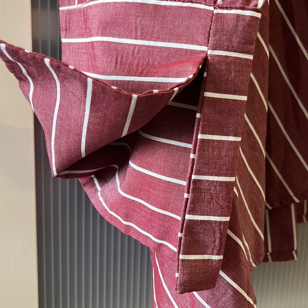 Wrap Blouse WhoWhatWear Size XXL in wine red - Picture 3 of 5